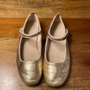 Zara Gold Maryjanes